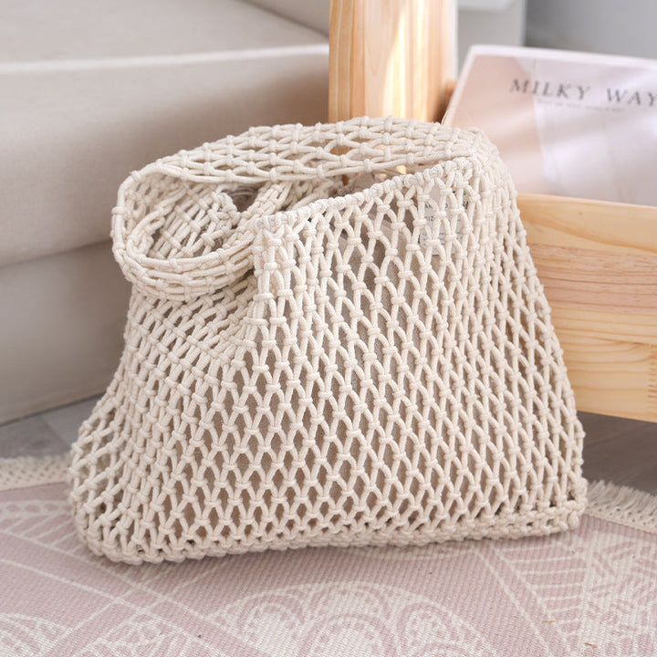 Handcrafted mesh bag made of natural material Kalsten
