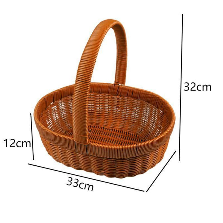 Handwoven Round Wicker Storage Basket Kalsten