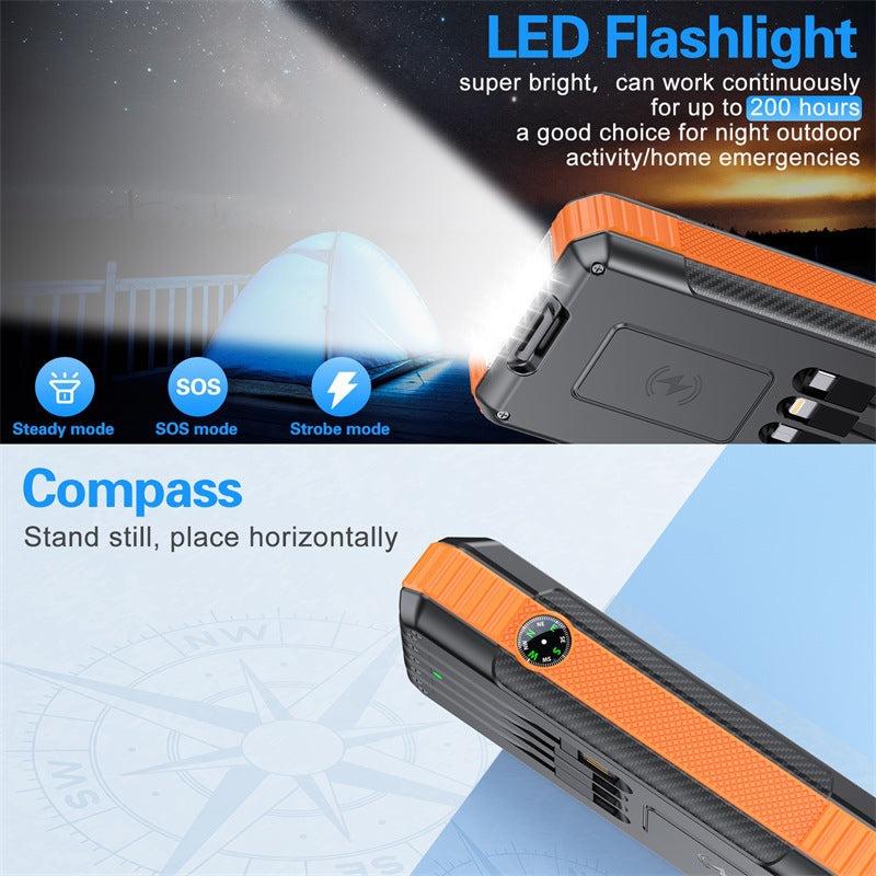 Power bank with solar charging function and integrated LED lamp Kalsten