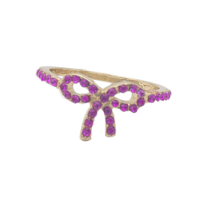 Bow-Designed Stone-Embellished Ring Kalsten