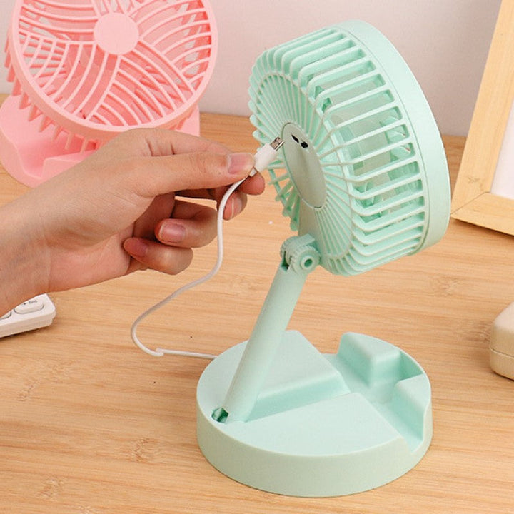 Mini fan with foldable telescopic phone holder | Kalsten