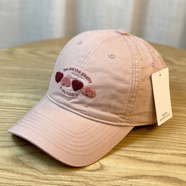 Women's Embroidered Heart Motif Baseball Cap Kalsten