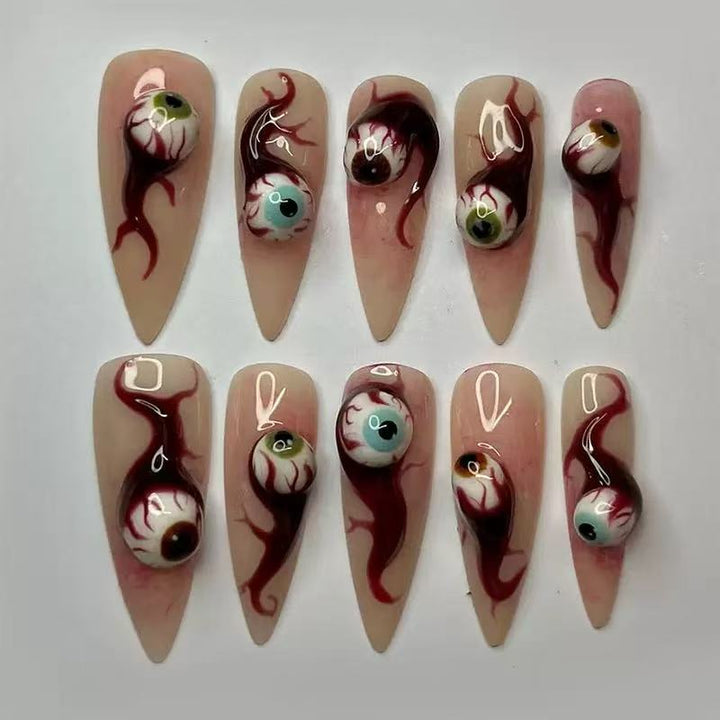 Artistic Vibrant Design Press-On Nail Set Kalsten