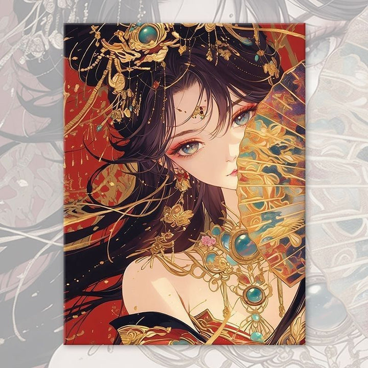 Asian-Inspired Fantasy Portrait Canvas Art Kalsten