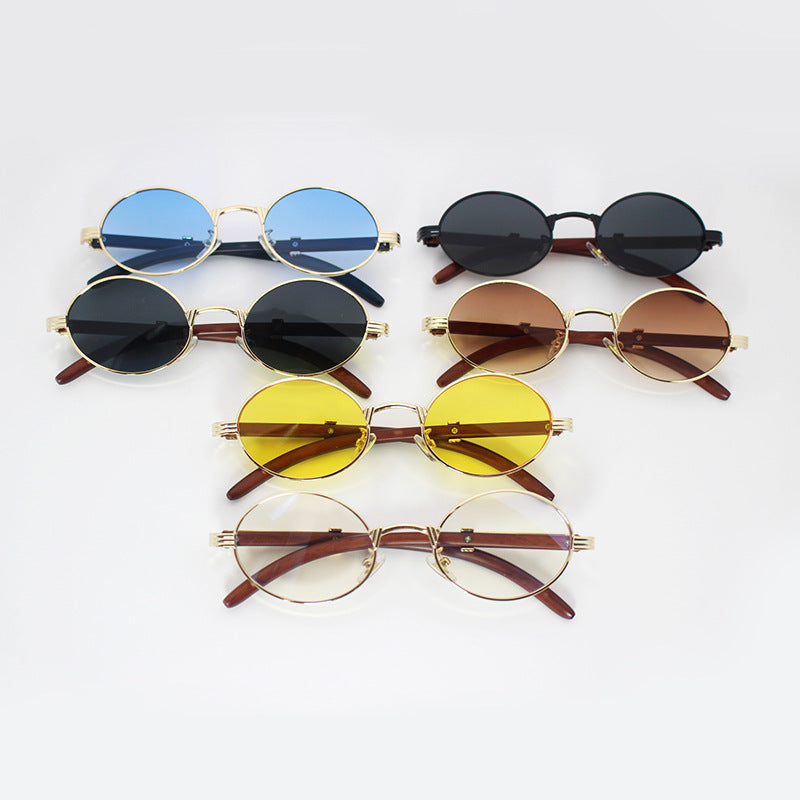 Elegant round sunglasses with high-quality metal frame Kalsten