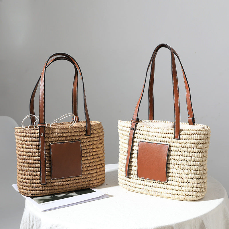 Stylish rat handbag with leather accents Kalsten