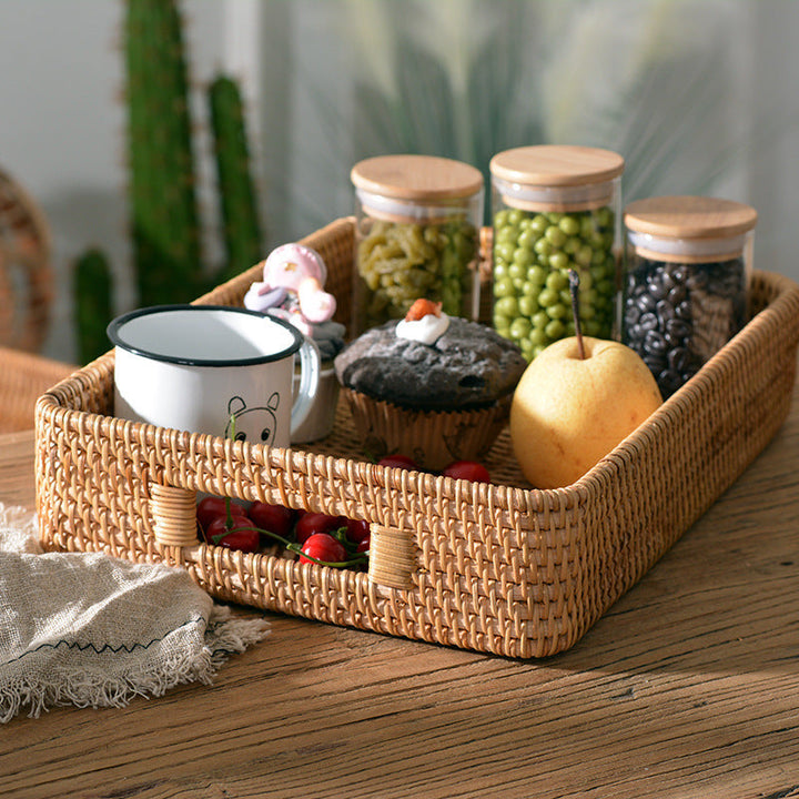 Ladies rectangular serving basket with practical handles Kalsten