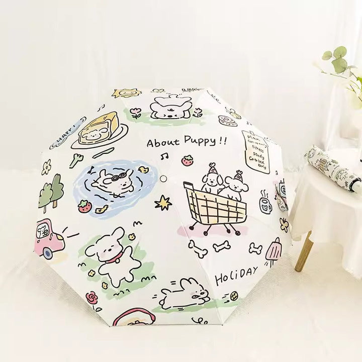 Women Automatic Mini Umbrella with Vibrant Animal Design Kalsten