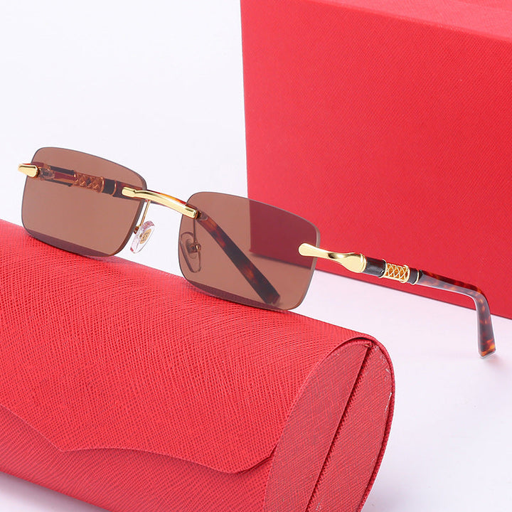 Women's elegant square sunglasses with luxury metal frame Kalsten