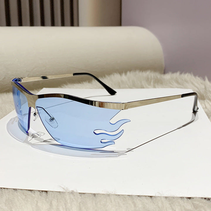 Women futuristic sunglasses with elegant transparent frame Kalsten