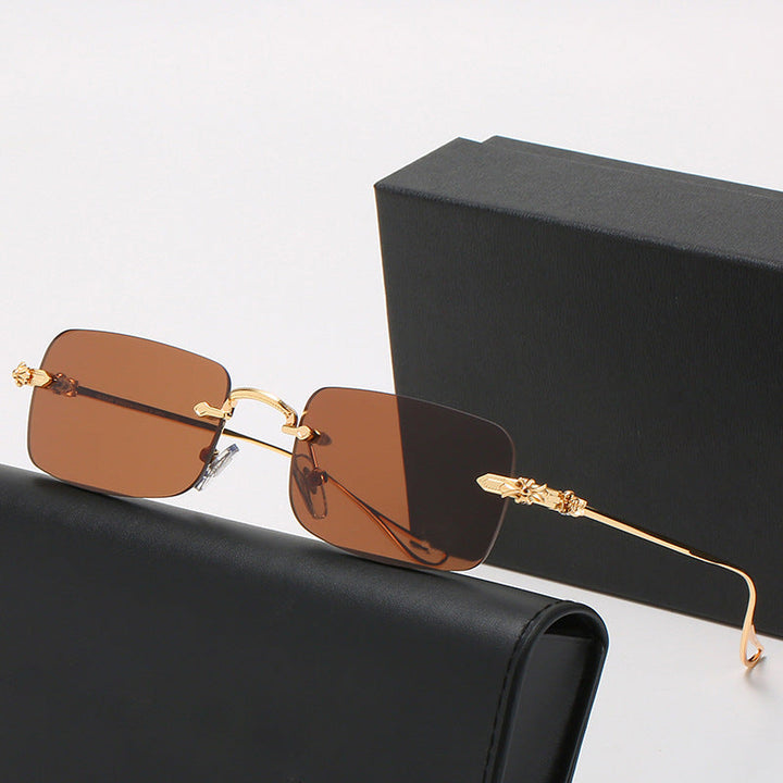 Ladies fashionable correction glasses with elegant square frame and decorated temples Kalsten