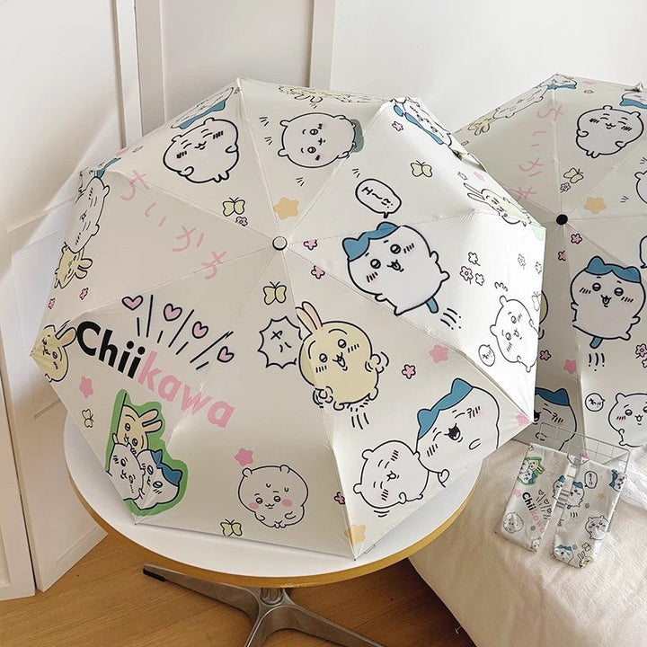 Women's Foldable Umbrella with Cute Cartoon Designs Kalsten