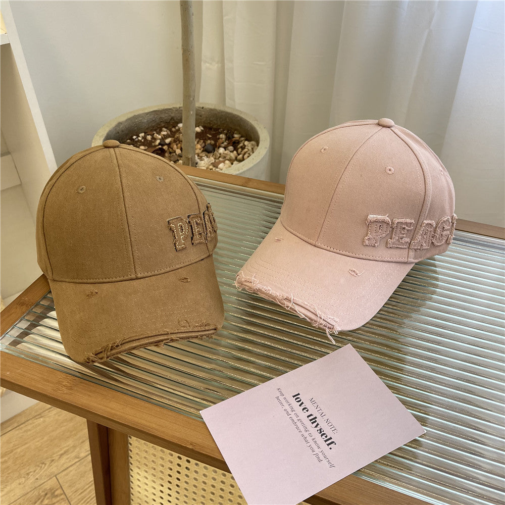 Women's Distressed Graphic Peace Baseball Cap Kalsten