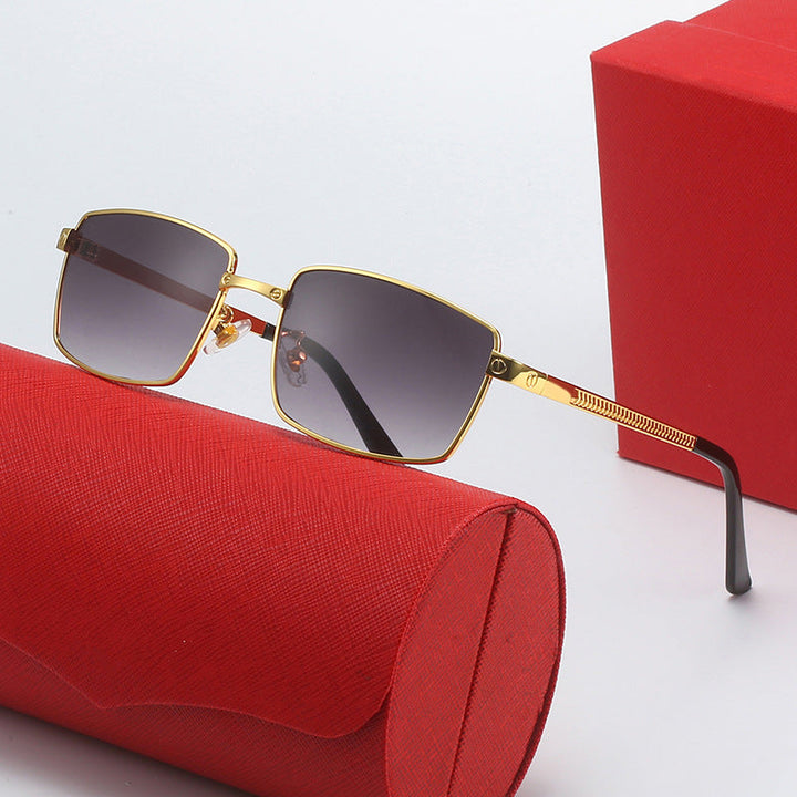 Women's fashionable square sunglasses with elegant metal frame Kalsten