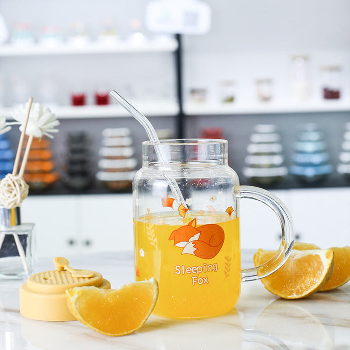 Ladies drinking glass with sealable lid and integrated straw Kalsten