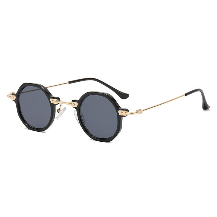 Women's designer sunglasses with hexagonal frame and luxurious metal accents Kalsten