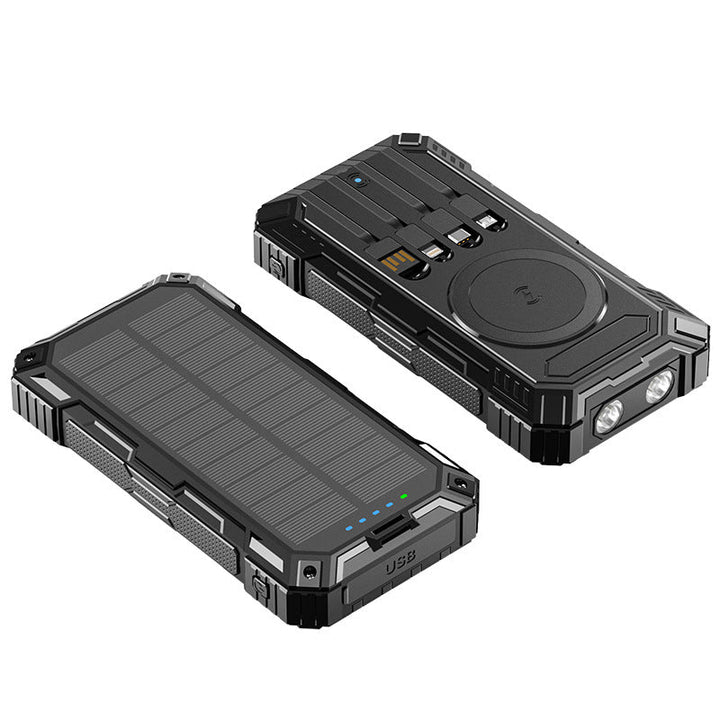 Robust Solar Power Bank with Multifunctional Connections Kalsten