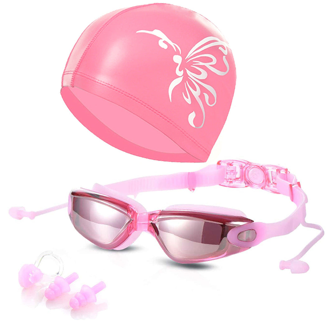 Swimming set with comfortable swimming goggles and trendy swimming cap Kalsten