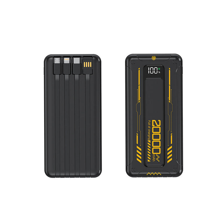 Portable power bank with integrated cable management and digital display Kalsten