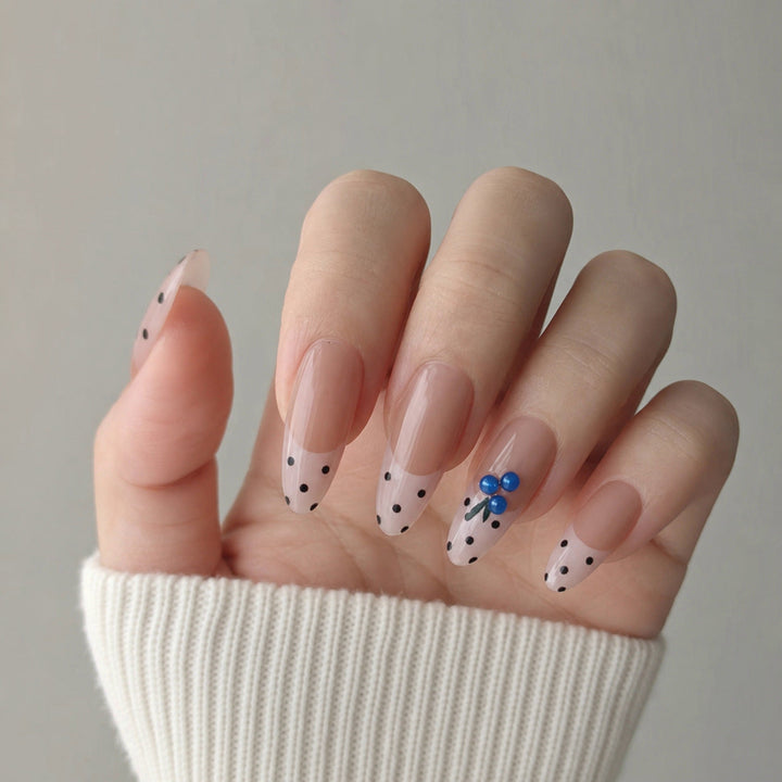 Elegant Floral Bow Press-On Nail Tips Kalsten