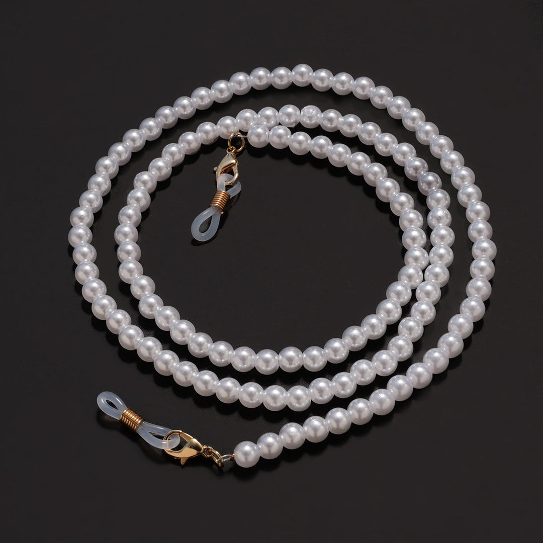 Pearl necklace with practical chain holder Kalsten