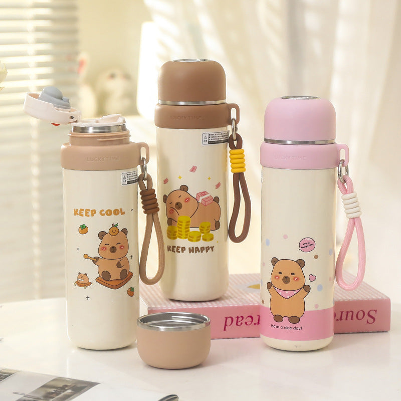 Women Insulated Drinking Bottle with Cute Bear Design Kalsten
