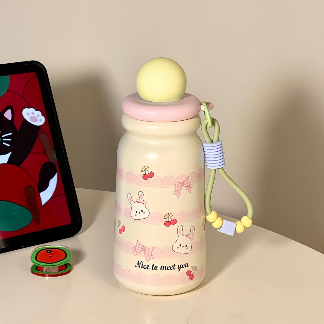 Women's Insulated Water Bottle with Playful Dog Design Kalsten