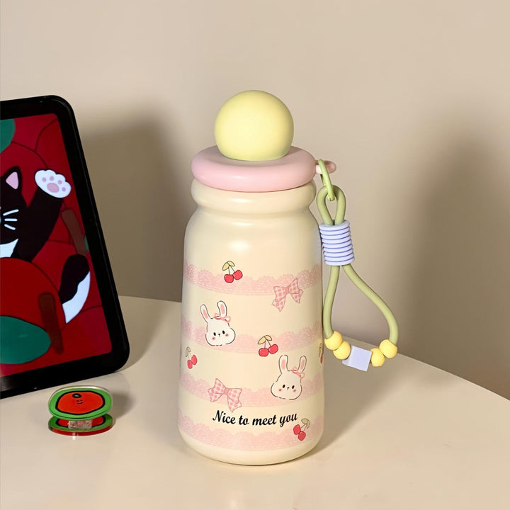 Women's Insulated Water Bottle with Playful Dog Design Kalsten
