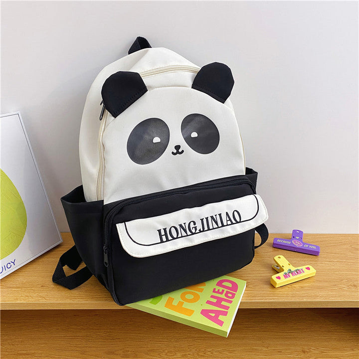 Playful Panda Cartoon School Backpack