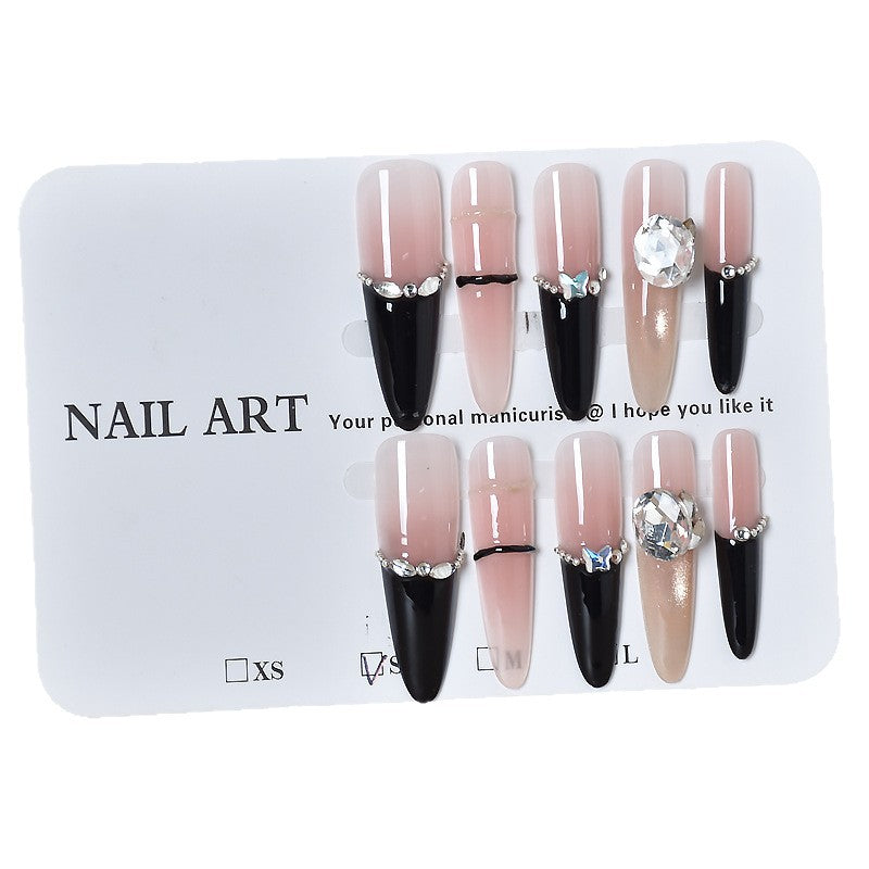 Premium Rhinestone-Embellished Press-On Nail Extensions Kalsten