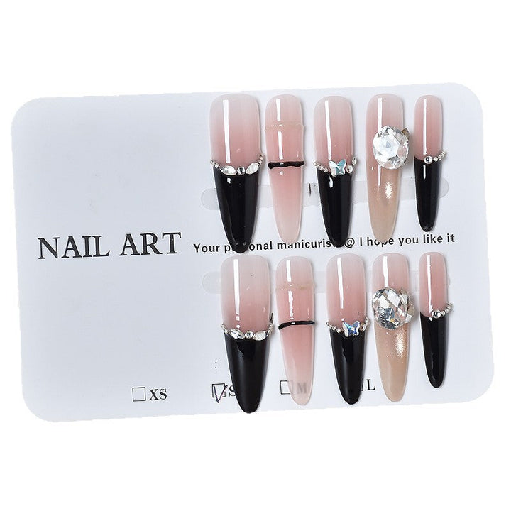 Premium Rhinestone-Embellished Press-On Nail Extensions Kalsten