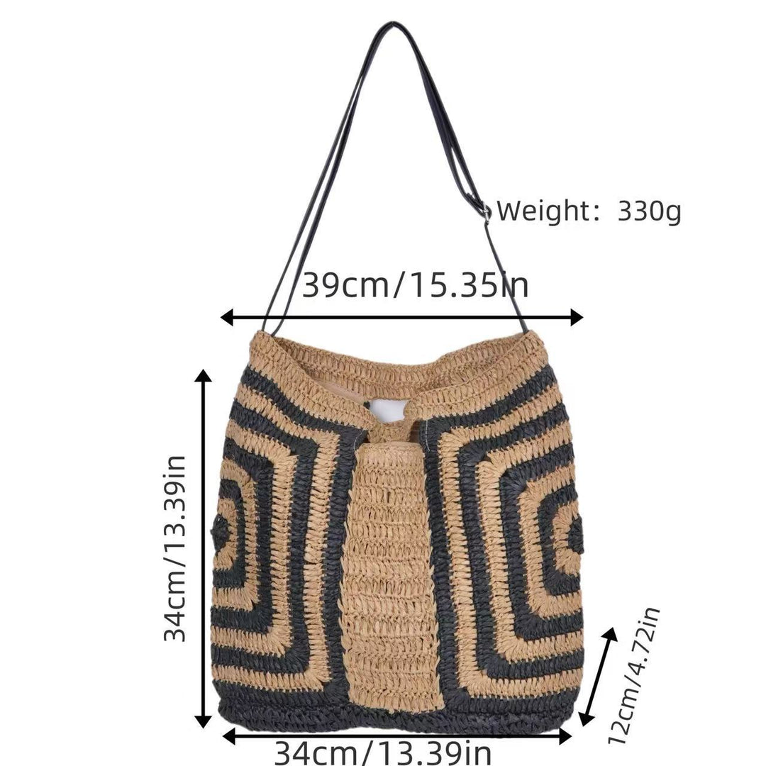 Practical Shopper Bag Made of Natural Material with Graphic Design Kalsten