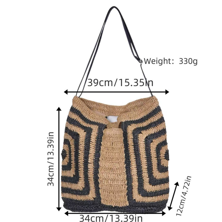 Practical Shopper Bag Made of Natural Material with Graphic Design Kalsten
