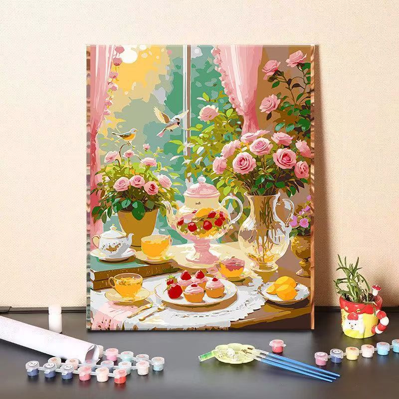 DIY Floral Still Life Paint by Numbers Kit Kalsten