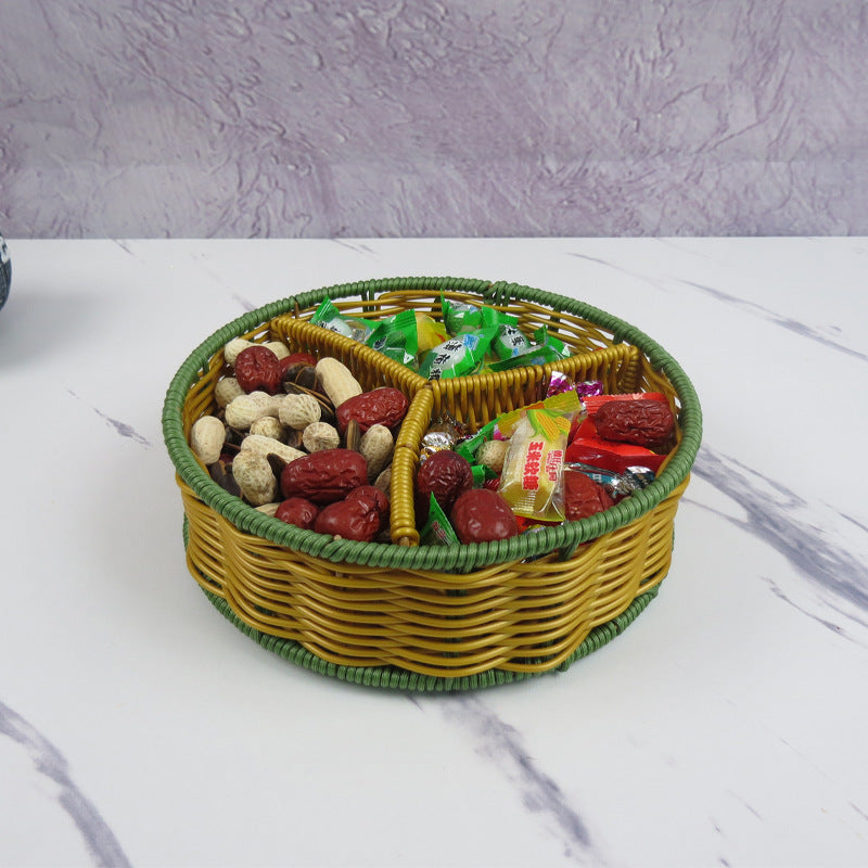 Ladies Oval Organizer Basket with Separate Compartments Kalsten