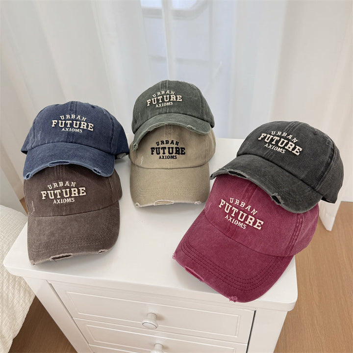 Men's Distressed Cotton Adjustable Baseball Cap Kalsten