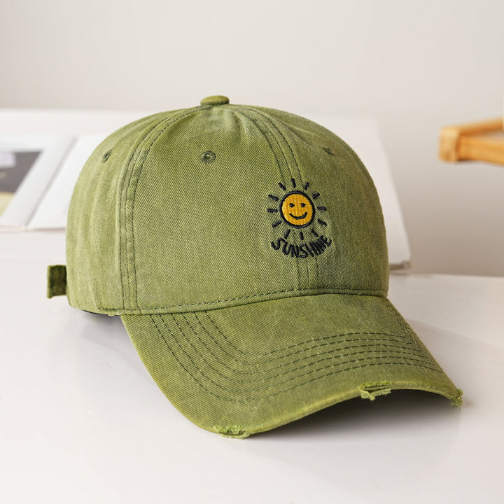 Women's sporty cotton cap with sun embroidery Kalsten