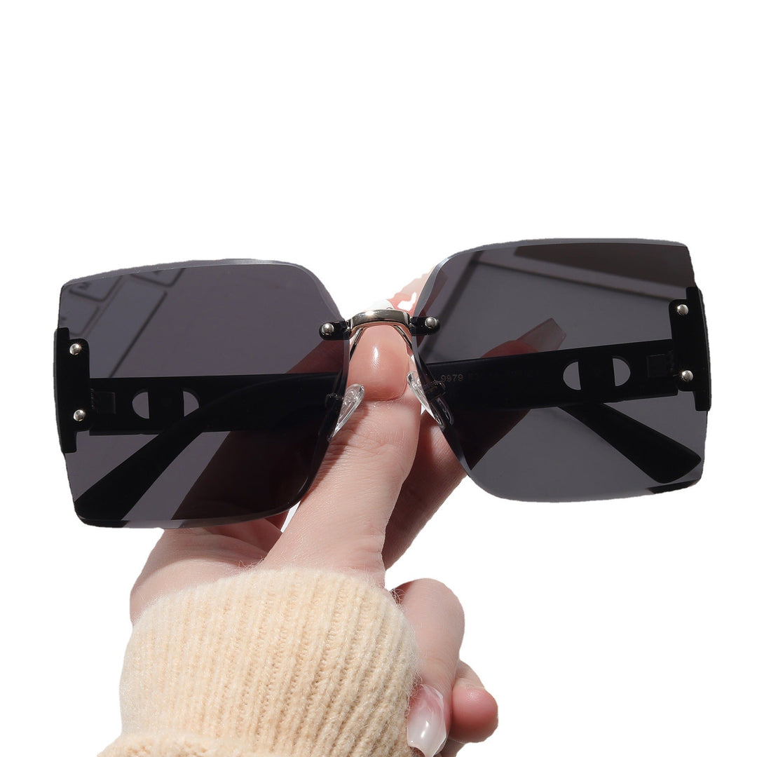 Women's High-Quality Rectangular Sunglasses with Fashionable Metal Frame Kalsten