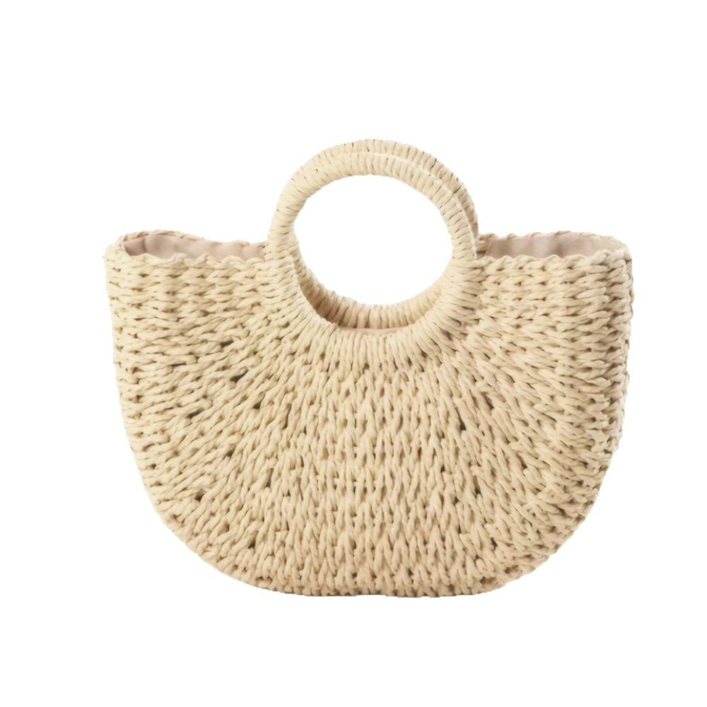 Handmade basket bag with light ruffles Kalsten