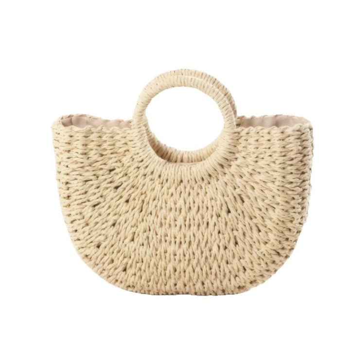 Handmade basket bag with light ruffles Kalsten