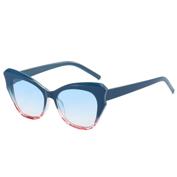 Women's Cat-Eye Sunglasses with Extravagant Mirror Design Kalsten