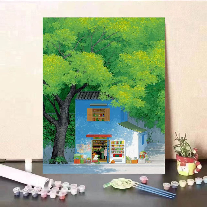 Scenic Coastal Village Canvas Art Kalsten