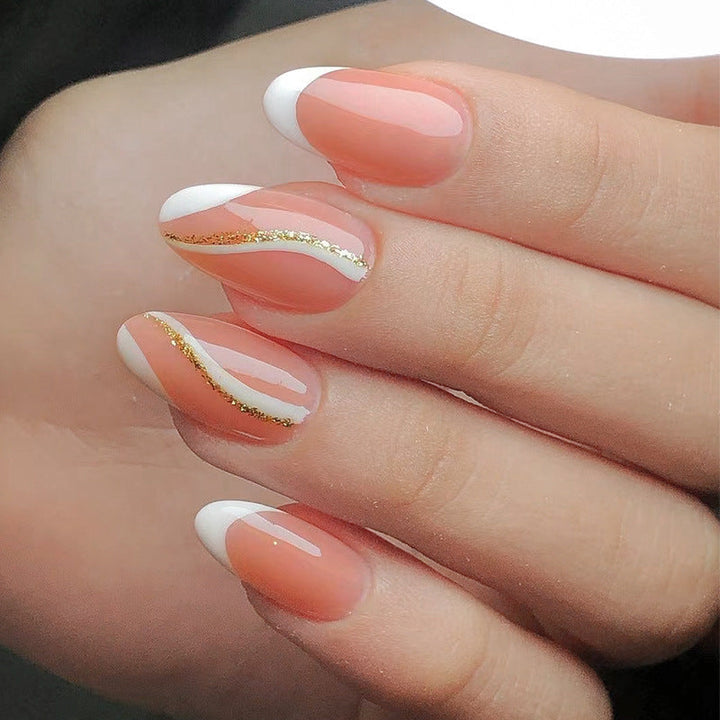 Artistic Heart-Accent Press-On Nail Set Kalsten