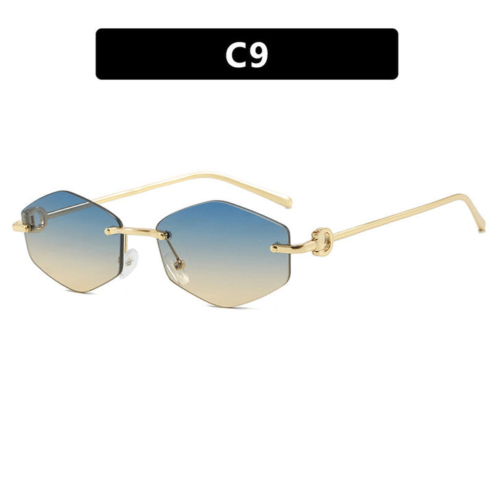 Women's fashionable sunglasses with hexagonal frame and luxurious accents Kalsten