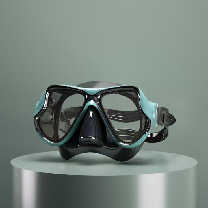 Diving mask with ergonomic design and a flexible snorkel Kalsten