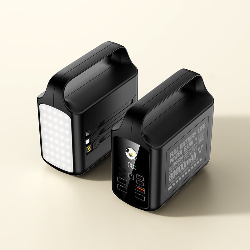 Portable power bank with integrated LED lighting and high capacity Kalsten
