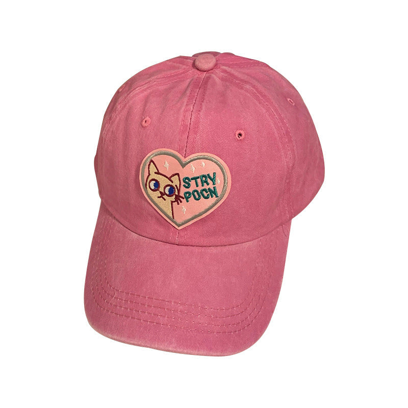 Women's Casual Embroidered Cat Cap Kalsten