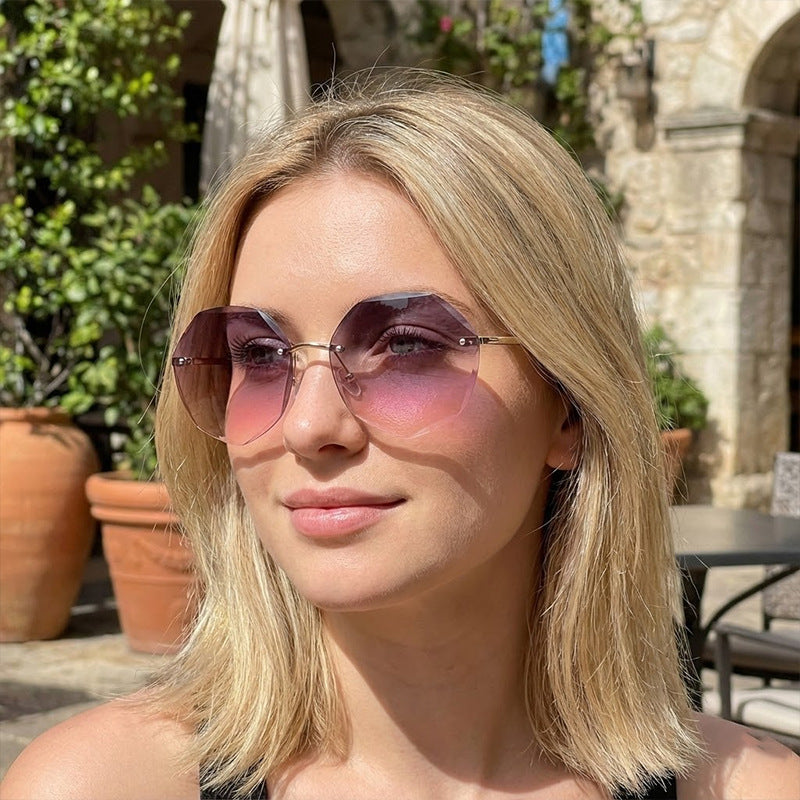 Ladies stylish octagonal sunglasses with innovative frame Kalsten