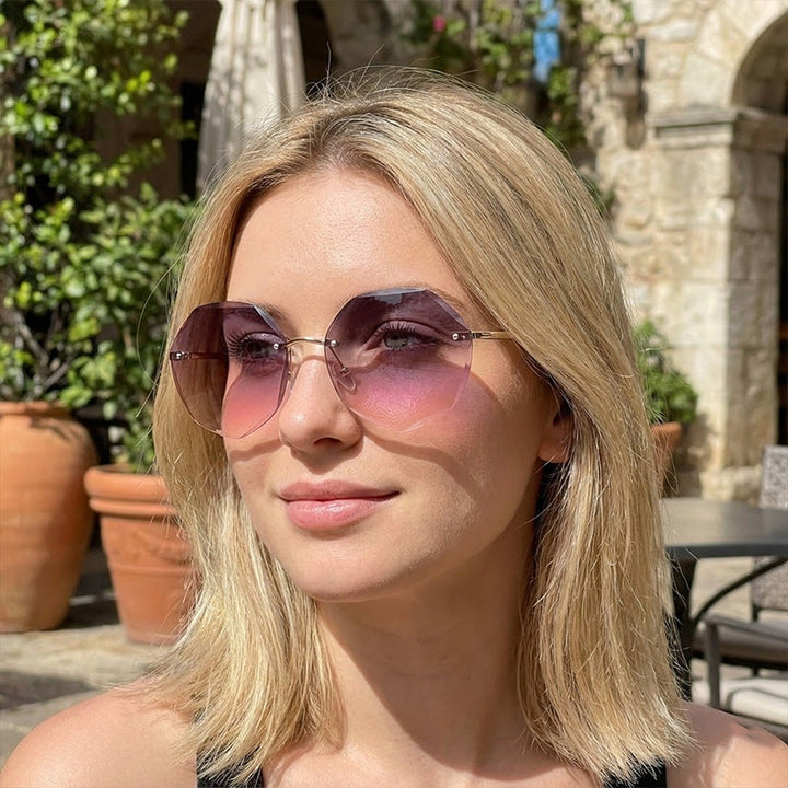 Ladies stylish octagonal sunglasses with innovative frame Kalsten
