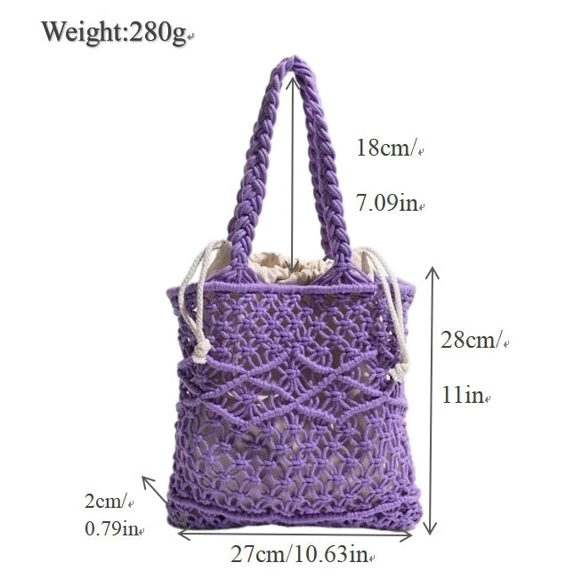 Hand-knotted macrame shopping bag Kalsten
